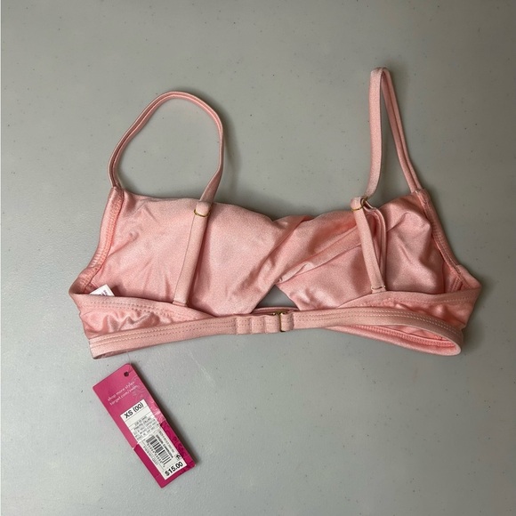 Xhiliration Metallic Twist Front Bikini Top Size XS 00 NWT - Picture 3 of 4